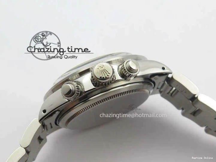 0112 Daytona 6263 SS White Black Dial Black Tachymeter Bezel On SS Bracelet Venus Premium 3858